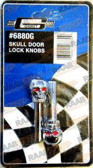 DOOR LOCK KNOBS "SKULL" FOR GM FORD MERCURY 1965 AN LATER 